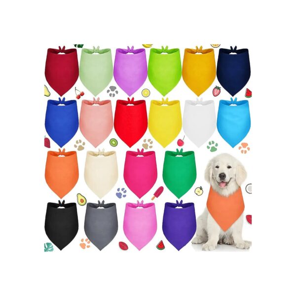 Dog Puppy Bandana Triangle Bib Heat Transfer Adjustable Size Fits Most Pets