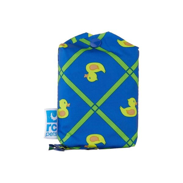 Dog Rain Poncho for Large Breeds with Rubber Ducky Design