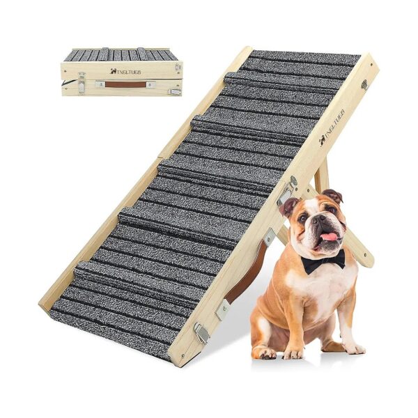 Dog Ramp for Bed - 4" Long Folding Pet Ramp for Small Medium Large Dogs