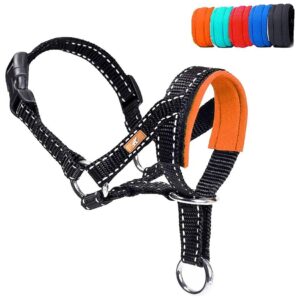 Dog Reflective Head Collar for Small Medium and Large Breeds, Adjustable and Anti-Pulling