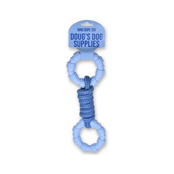 Dog Rope Toy for Medium to Large Dogs, Ring-Shaped Tug Toy with Colorful Rope and Knots