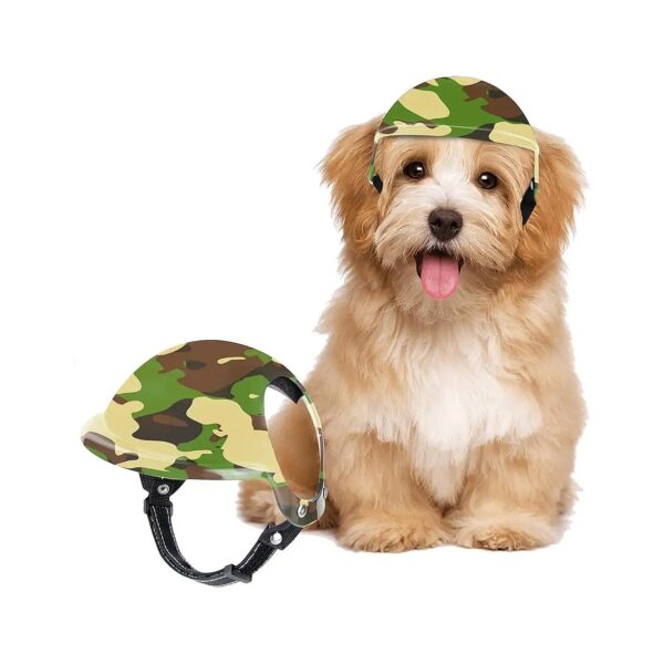 Dog Safety Helmet with Adjustable Strap and Soft Padding for Small Breed Dogs