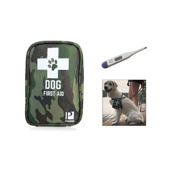 Dog Safety Kit with First Aid Supplies Emergency Thermometer and Blanket