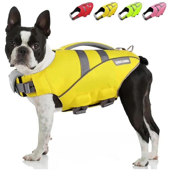 Dog Safety Life Jacket for Swimming Boating and Surfing with Reflective Accents