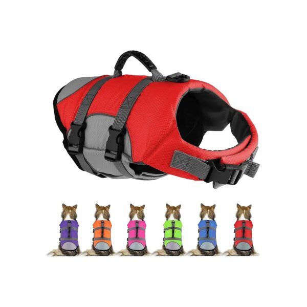 Dog Safety Life Jacket with Comfortable Fit for Small, Medium and Large Dogs