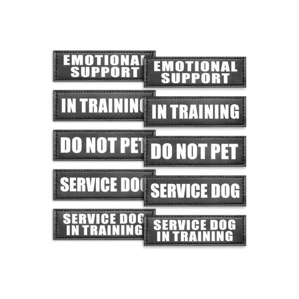 Dog Safety Patches with Reflective Material and Sewed Letters