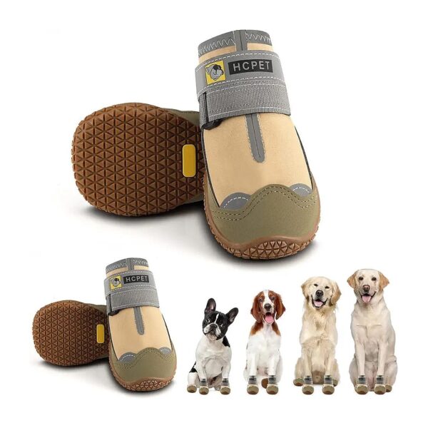 Dog Shoes for Hot Pavement Winter Snow Hiking with Reflective Straps