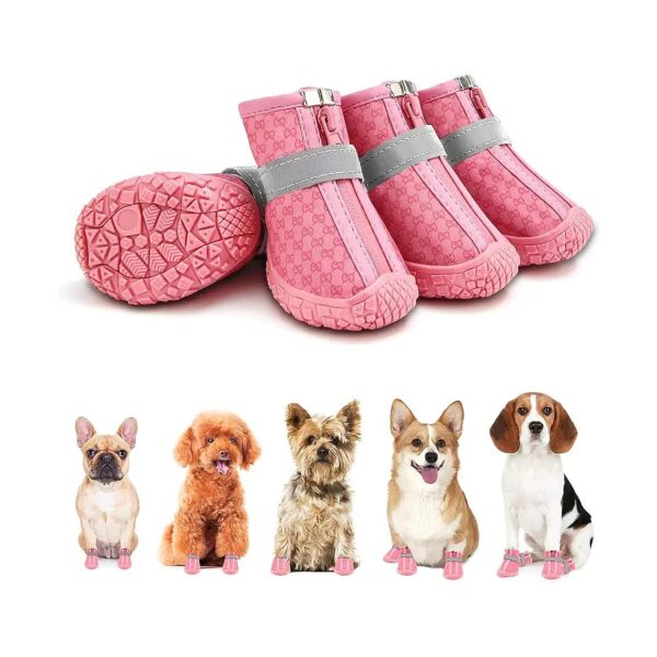 Dog Shoes for Small Dogs Waterproof Paw Protector Outdoor Walking Boots