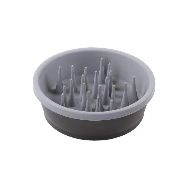 Dog Slow Feeder Bowl with Soft Spikes for Massaging Teeth and Gums