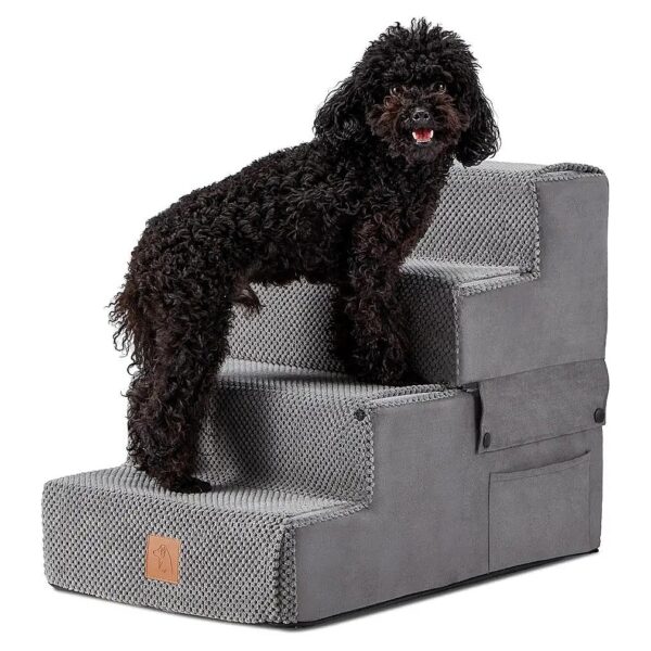 Dog Stairs for High Beds and Couch, Comfortable Foam Structure for Small to Medium Dogs