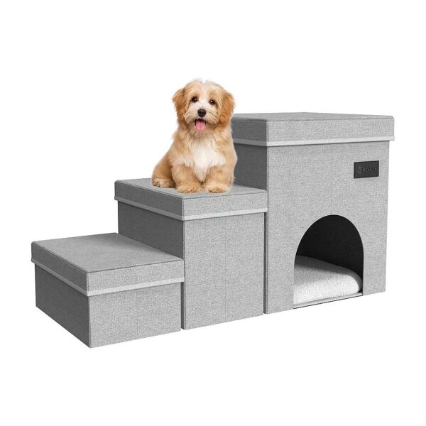 Dog Stairs with Storage for Small to Large Dogs Up to 100 Pounds