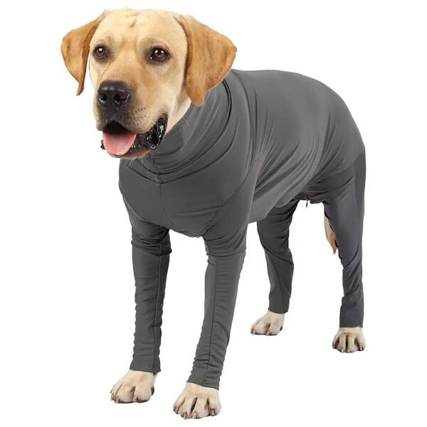 Dog Surgical Recovery Suit for Post-Operative Care Gray XL