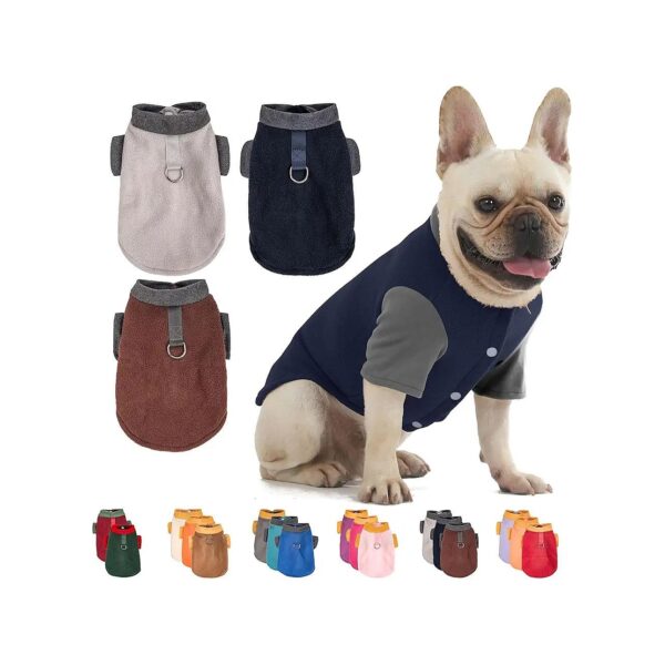 Dog Sweater Coats with Leash O-Ring, Soft and Stretchy Material for Maximum Comfort