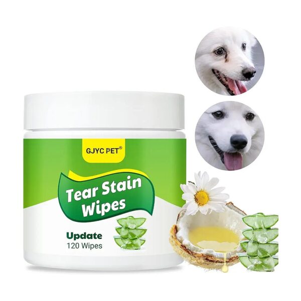 Dog Tear Stain Wipes for Dogs and Cats, Gentle Eye Stain Removal Pads