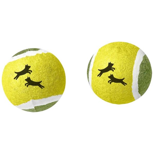 Dog Tennis Ball 2 Pack with Treat Dispenser for Interactive Toy