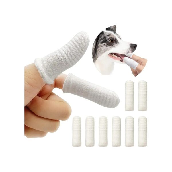 Dog Toothbrush Kit for 8 Fingers Teeth Cleaning and Dental Care