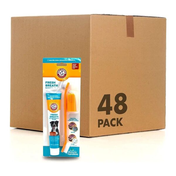 Dog Toothbrush and Toothpaste Kit for Whiter Teeth and Fresh Breath