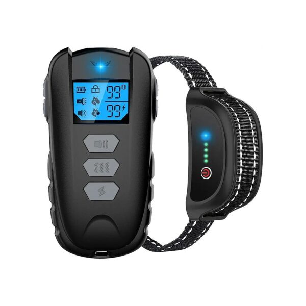 Dog Training Collar with Remote Waterproof Adjustable 0-99 Shock and Vibration Levels