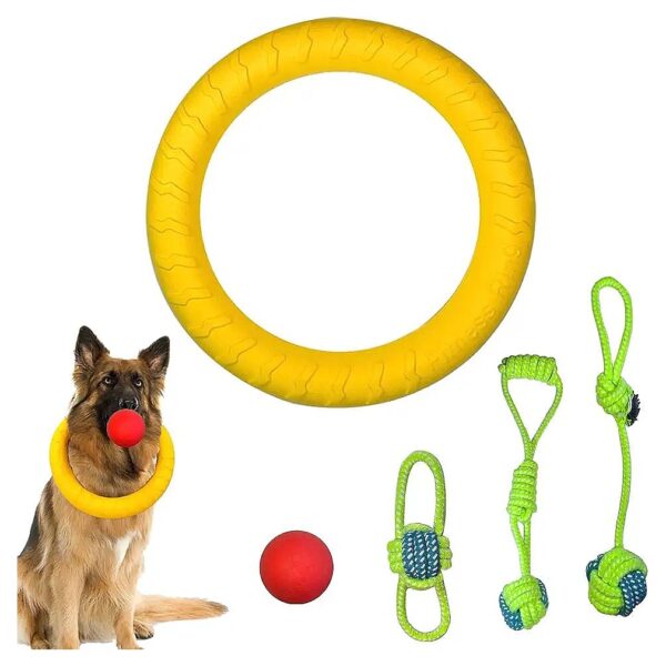 Dog Training Ring and Rope Toys for Outdoor Fitness and Interaction