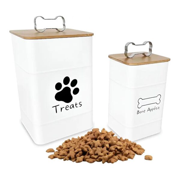 Dog Treat Container Set with Ample Space for Large and Small Treats