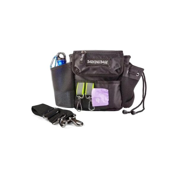 Dog Walking Essentials Bag with Treats, Toys, Poop Bags, and More