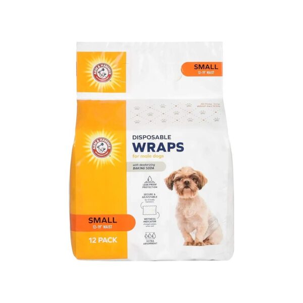 Dog Wraps with Baking Soda and Wetness Indicator for Small Male Dogs