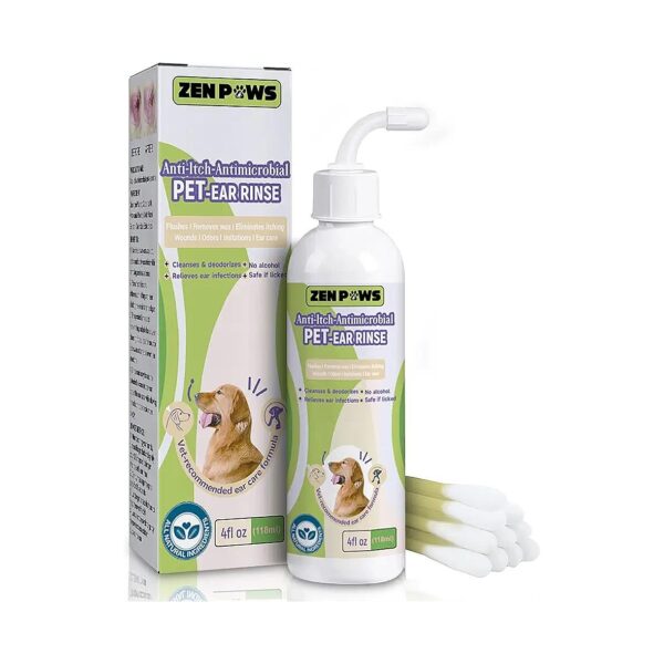 Dog and Cat Ear Cleaning Solution Advanced Formula Removes Wax and Itchiness Naturally