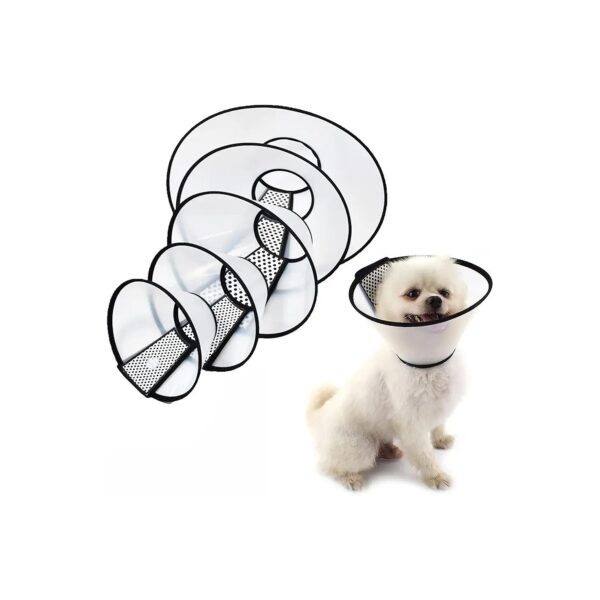 Dog and Cat Elizabethan Collar for Soft and Comfy Wearing with Two Wide Velcro Strips