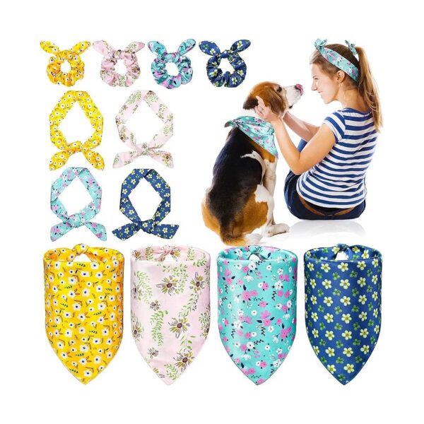 Dog and Owner Matching Clothes Set with Polka Dot Designs for Small Puppy Dogs