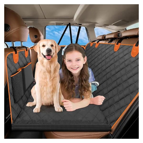 Dog-Friendly Car Seat Protector with Detachable Hard Bottom and Waterproof Oxford Cloth