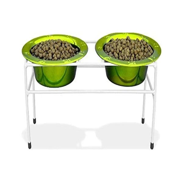 Double Diner Feeder for Multiple Pets with Adjustable Size Options