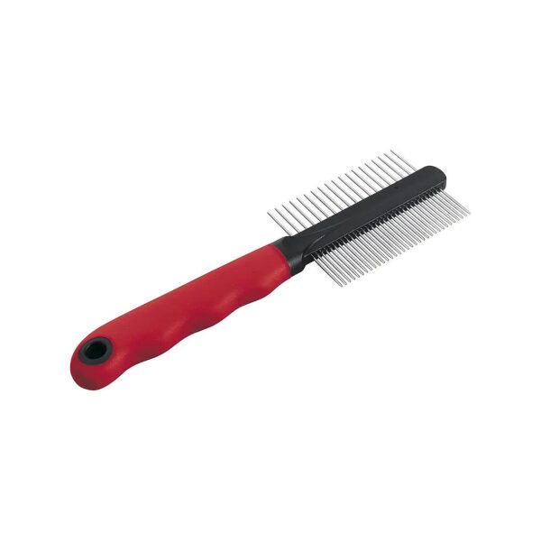 Double Sided Curved Metal Comb for RED Hair Care and Styling