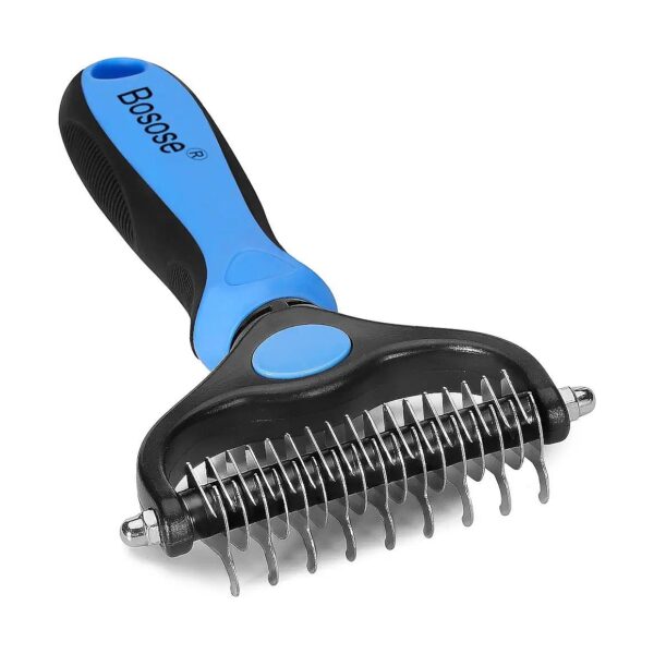 Double Sided Pet Grooming Brush for Removing Mats and Tangles from Dogs and Cats Coat