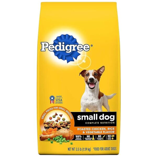 Dry Food for Small Adult Dogs Roasted Chicken Rice Vegetable Flavor Complete Nutrition