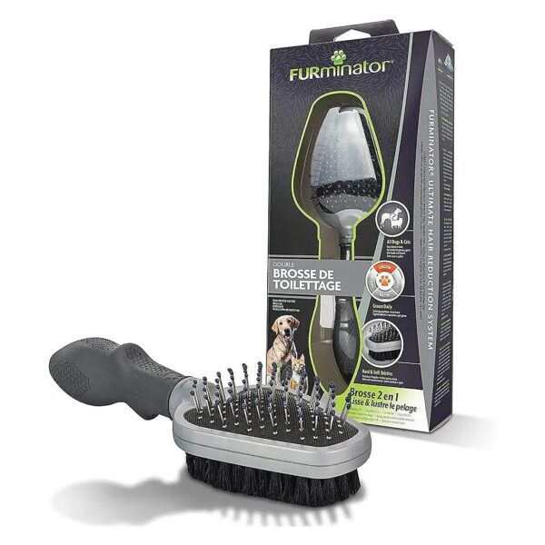 Dual Function Brush for Pet Grooming with Durable Construction