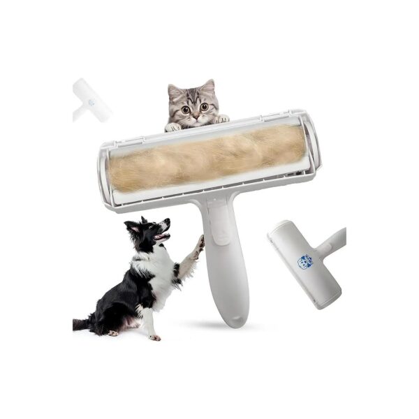 Dual-Action Pet Hair and Lint Remover Tool for Dog and Cat Owners