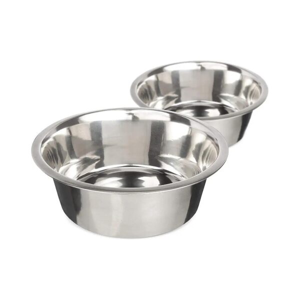 Durable 7 Cup Stainless Steel Pet Bowls for Multiple Pets