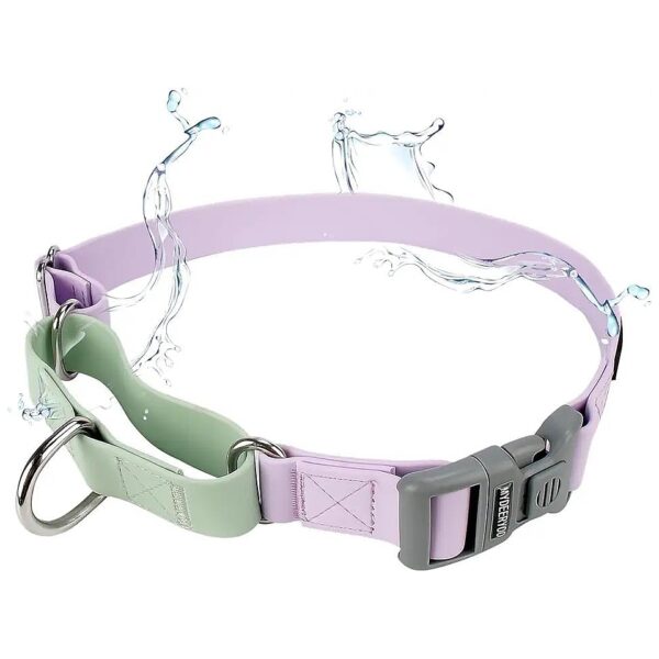 Durable Adjustable Soft Rubber Dog Collar with Macaron Colors for Travel