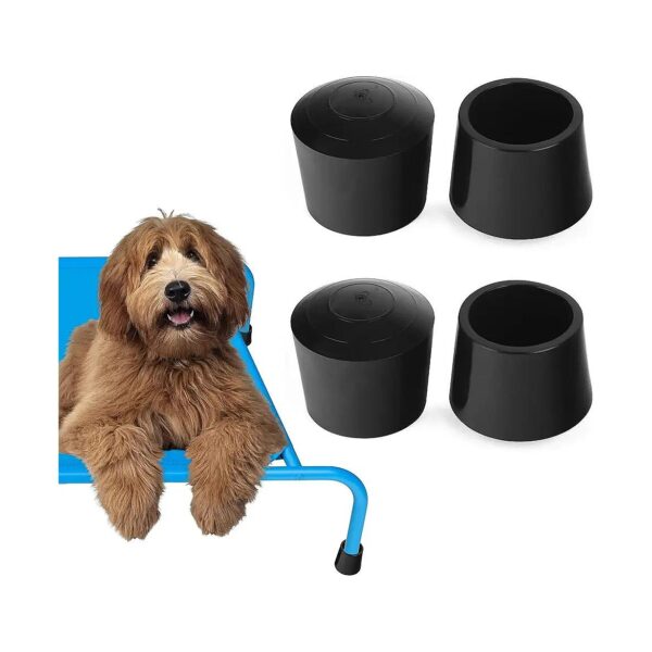 Durable Dog Bed Feet for Protecting Floors - 4 Pack Conical Feet for Elevated Pet Beds