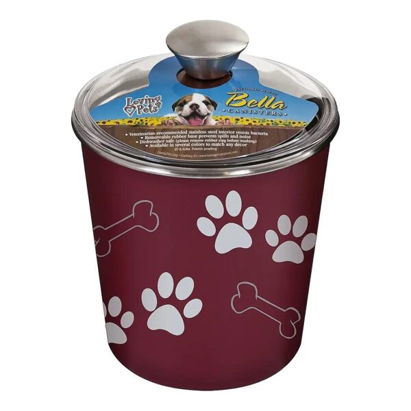 Durable Dog Treat Container for Large Breeds with Stainless Steel