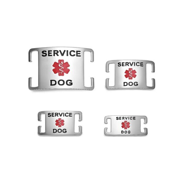 Durable Enamel Filled Stainless Steel Dog Slider Tag for Collars, Harnesses, and Leashes