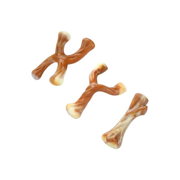 Durable Large Dog Chew Toys, 3 Shapes, Bacon Flavor, Meets Aggressive Chewers Demands