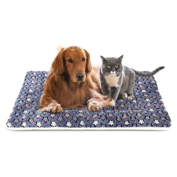 Durable Machine Washable Dog Crate Bed Mat with Cute Star Print for Medium to Large Dogs