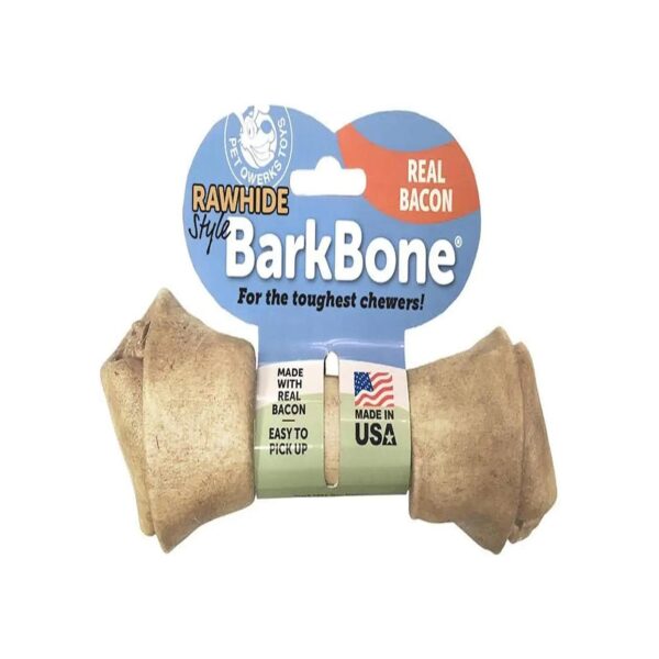 Durable Nylon Dog Bone with Bacon Flavor for Aggressive Chewers