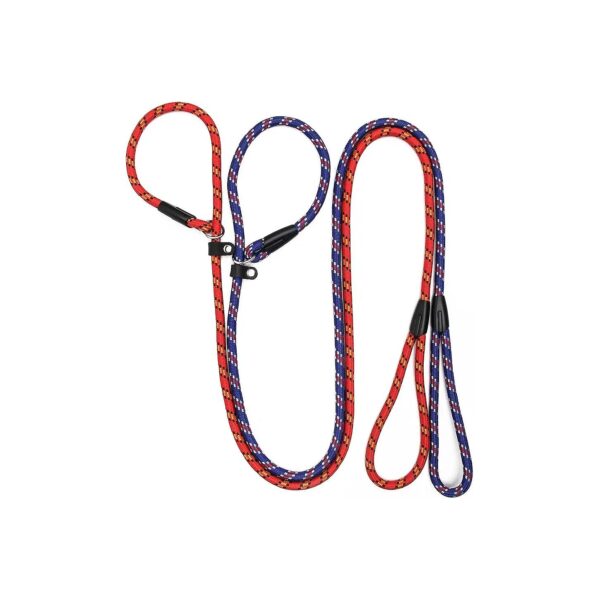 Durable Nylon Dog Leash for Small Medium Dogs 10-80 lb with Adjustable Slip Lead