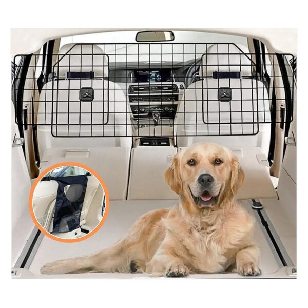 Durable Pet Car Barrier for SUVs and Vehicles with Bonus Guard Mesh and Non-Toxic Coating