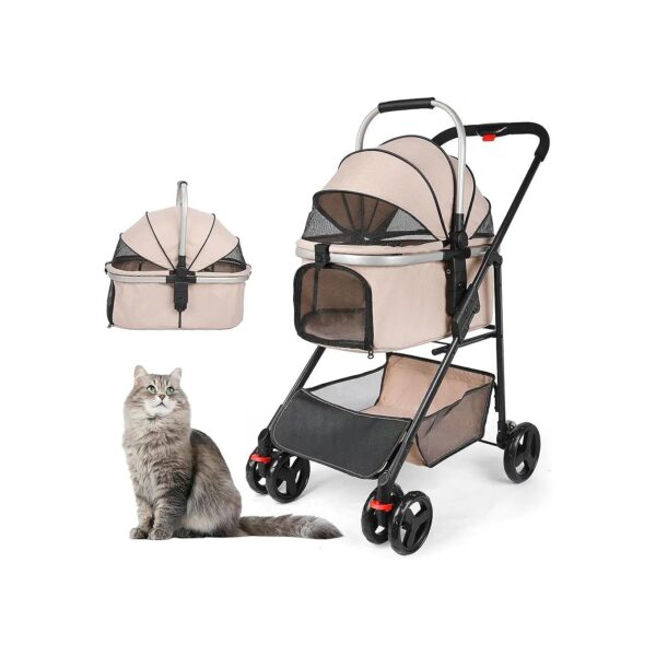 Durable Pet Travel System with Mesh Ventilation for Pets Small Medium Dogs Cats