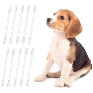 Durable Plastic and Soft Cotton Pet Ear Cleaning Sticks for Dogs and Cats