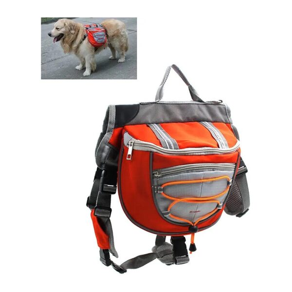 Durable Polyester Dog Backpack with Adjustable Shoulder Strap for Maximum Comfort and Fit