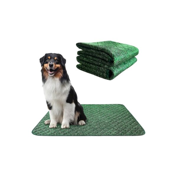 Durable Reusable Dog Pee Pads for Large Breeds with Waterproof Grass Design